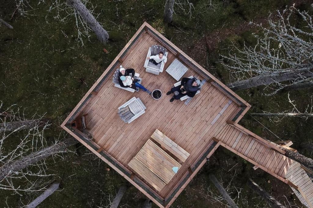 Hotel Treetop Ekne - Hytte I Skogen Med Hengebru Levanger Exterior foto